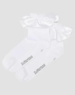 Calcetines Frill de mezcla de algodón ecológico in Blanco