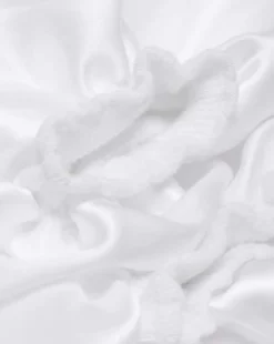 Calcetines Frill de mezcla de algodón ecológico in Blanco