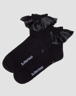 Calcetines Frill de mezcla de algodón ecológico in Negro