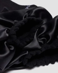Calcetines Frill de mezcla de algodón ecológico in Negro