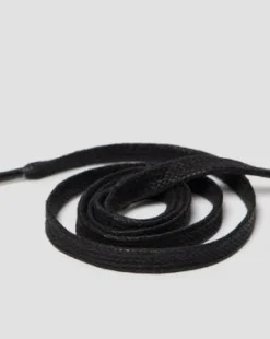 Cordones planos encerados de 65cm (3 ojales) in Negro