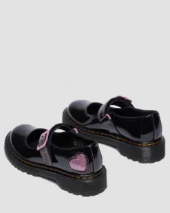 Merceditas Bex de piel Patent Lamper para junior in Negro