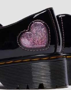 Merceditas Bex de piel Patent Lamper para junior in Negro