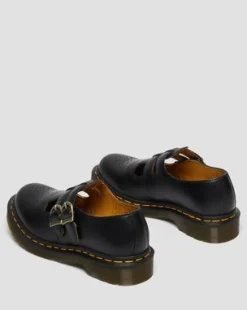Merceditas 8065 de piel Smooth in Negro
