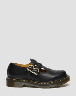 Merceditas 8065 de piel Smooth in Negro