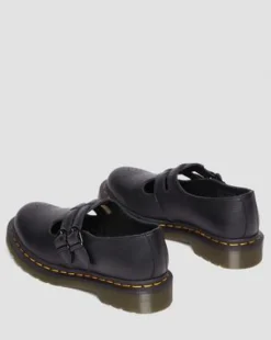 Merceditas 8065 de piel Virginia in Negro