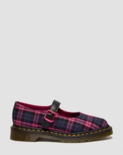 MERCEDITAS ELPHIE TARTAN in Negro & Rosa Multi