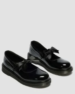 Merceditas Maccy II para joven de charol&nbsp; in Negro