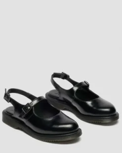 Merceditas Madeline de piel Smooth&nbsp; in Negro