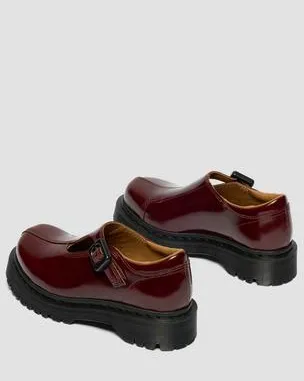 Merceditas Rejena de piel Laquered in Rojo Cereza