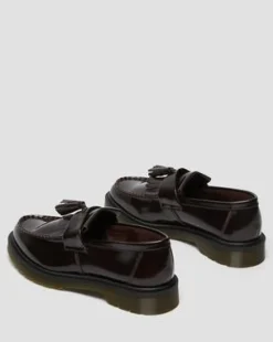 Mocasines Adrian de piel Arcadia con borla in Rojo Cereza