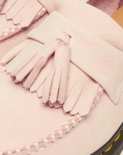 Mocasines Adrian de piel Nubuck con borla in Rosa Polvo