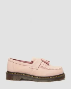 Mocasines Adrian de piel Nubuck con borla in Rosa Polvo