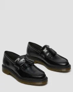 Mocasines Adrian de piel Smooth con borla in Negro