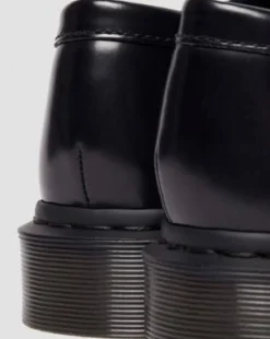 Mocasines Adrian de piel Smooth con bridón y flecos in Negro