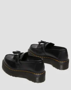 Mocasines con plataforma Adrian Quad de piel con borla in Negro