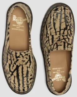 Mocasines Delapre de ante in Marrón Teca Y Negro