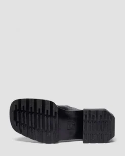 MOCASINES MAYBOLE DE PIEL FRUNCIDA CON PUNTERA CUADRADA in Negro