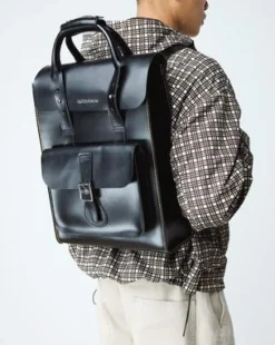 Mochila de piel Kiev y Smooth in Negro