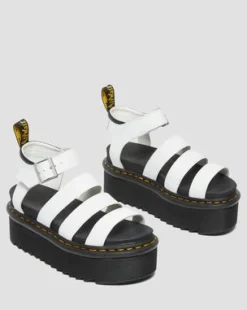 Sandalias con plataforma Blaire Quad de piel Hydro in Blanco