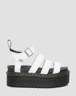 Sandalias con plataforma Blaire Quad de piel Hydro in Blanco