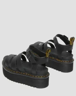 Sandalias con plataforma Blaire Quad de piel Hydro in Negro