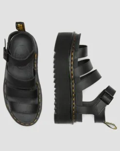 Sandalias con plataforma Blaire Quad de piel Hydro in Negro