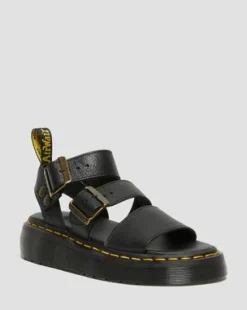 Sandalias con plataforma Gryphon Quad de piel in Negro