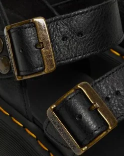 Sandalias con plataforma Gryphon Quad de piel in Negro