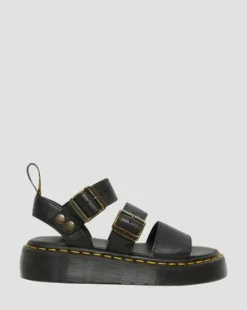 Sandalias con plataforma Gryphon Quad de piel in Negro
