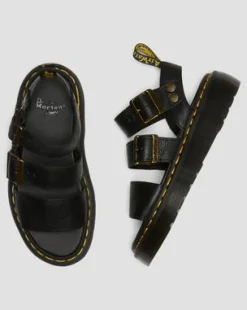 Sandalias con plataforma Gryphon Quad de piel in Negro