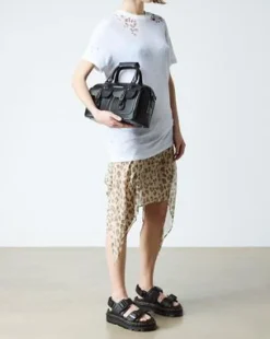 Sandalias con plataforma Zebzag de piel Pisa in Negro