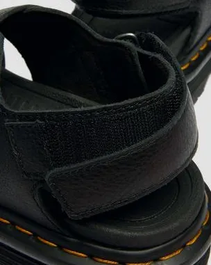 Sandalias con plataforma Zebzag de piel Pisa in Negro