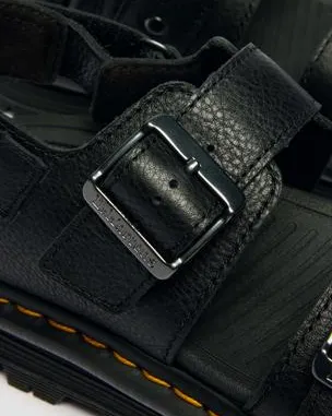 Sandalias con plataforma Zebzag de piel Pisa in Negro