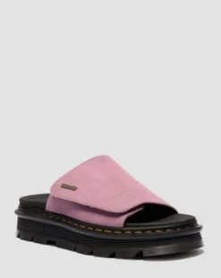 Sandalias de plataforma Zebzag de ante in Rosa Empolvado