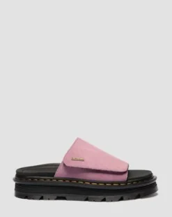 Sandalias de plataforma Zebzag de ante in Rosa Empolvado