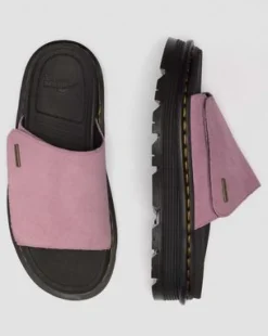 Sandalias de plataforma Zebzag de ante in Rosa Empolvado