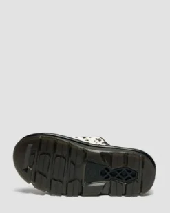 Sandalias de plataforma Zebzag de piel Hair On dálmata in Crema & Negro