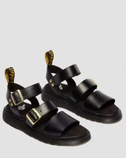 Sandalias Gryphon de piel Atlas in Negro