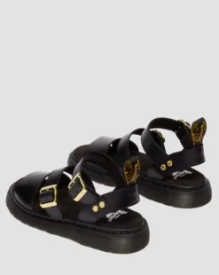 Sandalias Gryphon de piel Atlas in Negro