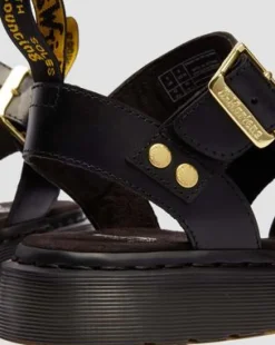 Sandalias Gryphon de piel Atlas in Negro