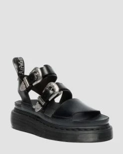 Sandalias Gryphon Quad Gladiator de piel in Negro