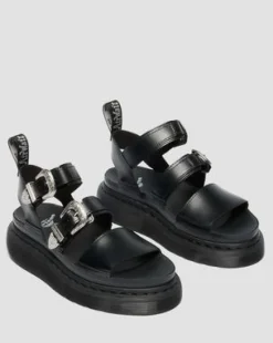 Sandalias Gryphon Quad Gladiator de piel in Negro