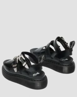 Sandalias Gryphon Quad Gladiator de piel in Negro