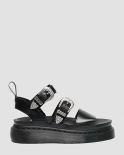 Sandalias Gryphon Quad Gladiator de piel in Negro