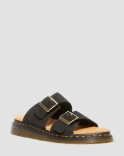Sandalias Josef de ante in Negro