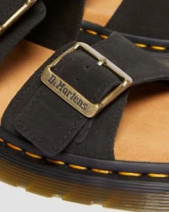Sandalias Josef de ante in Negro