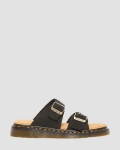 Sandalias Josef de ante in Negro