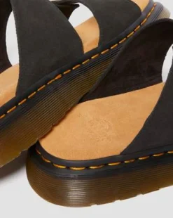 Sandalias Josef de ante in Negro