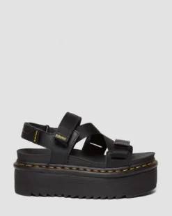 Sandalias Kimber II Logo Webbing in Negro